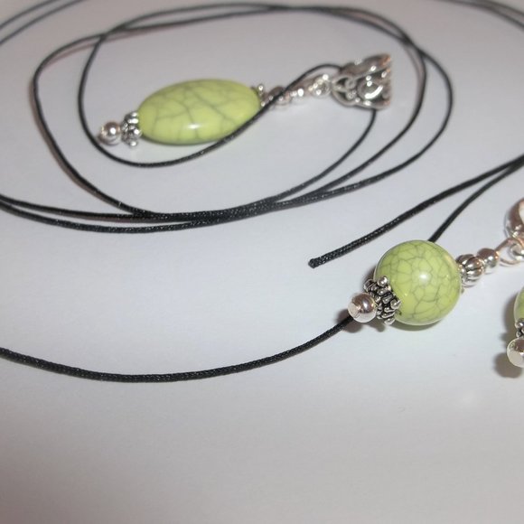 Jewelry Set Matching Earrings Necklace Beaded Handmade Accessory Gift Girl 6207 - Picture 5 of 9